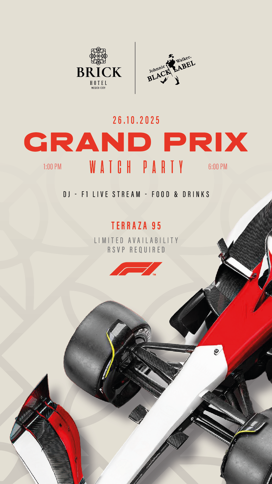 Brick Hotel — Grand Prix Watch Party
