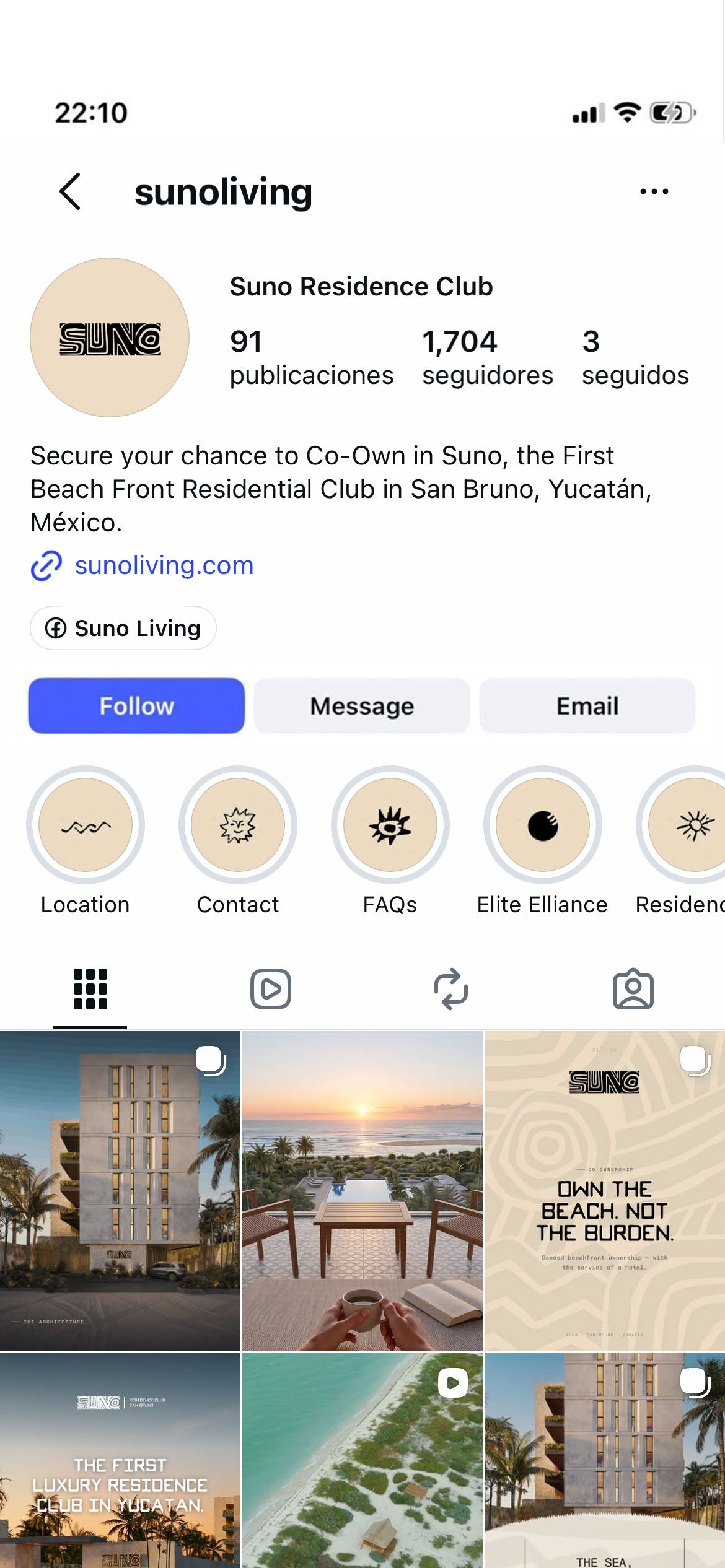 Suno Instagram feed